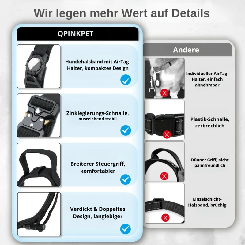 AirTag Hundehalsband mit integrierter Halterung