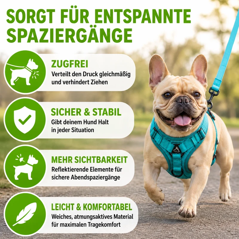 Zugfrei Hundegeschirr & Leinen-Set