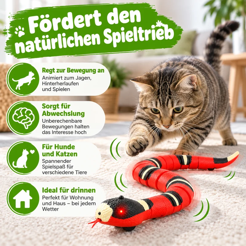 Elektrisches Schlangenspielzeug für Hunde & Katzen