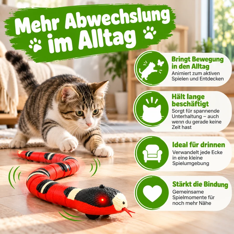 Elektrisches Schlangenspielzeug für Hunde & Katzen