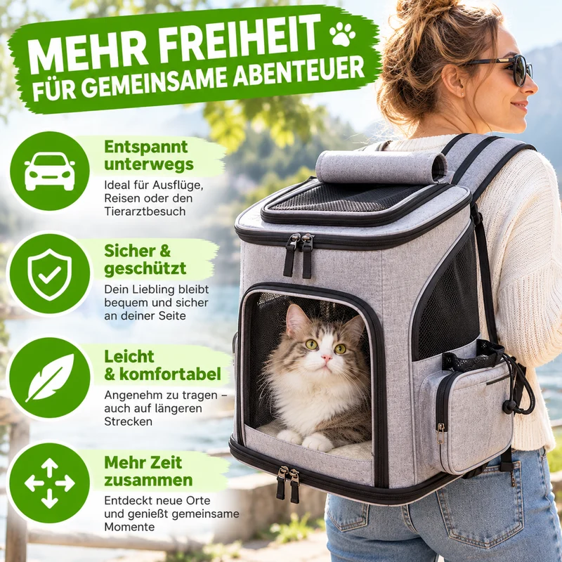 Hochwertige Haustier-Reisetasche mit Sicherheitsclip