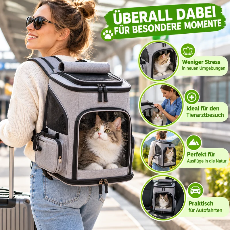 Hochwertige Haustier-Reisetasche mit Sicherheitsclip
