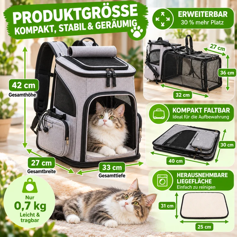Hochwertige Haustier-Reisetasche mit Sicherheitsclip