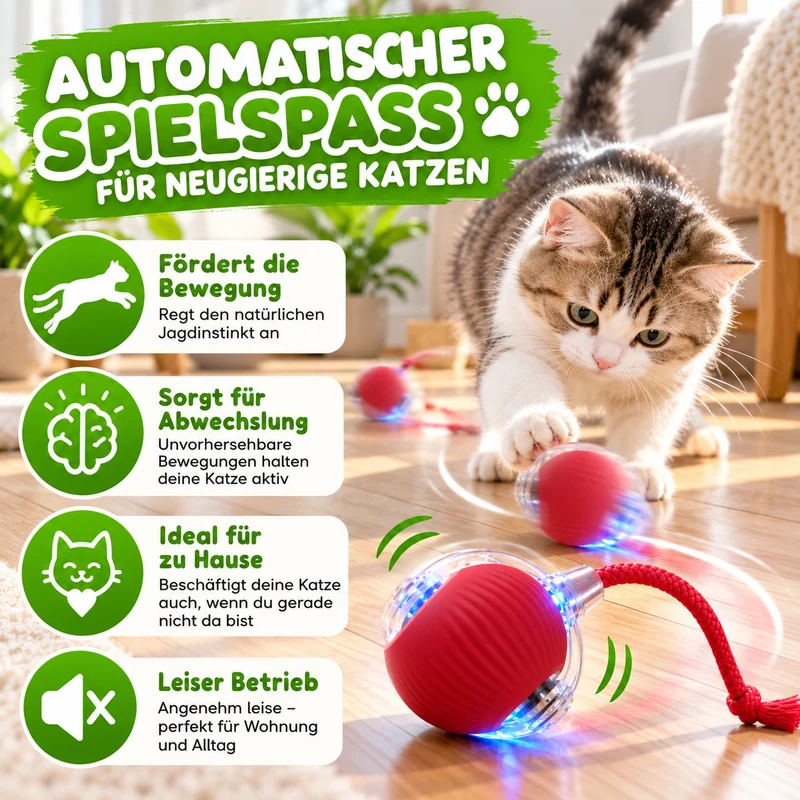 Interaktive, automatisch rollende Katzenmaus