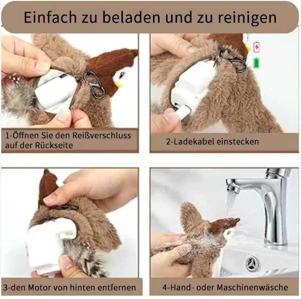 Flattervogel mit Flügelschlag für Katzen