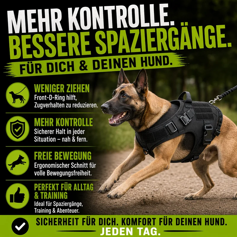Robustes Militär Hundegeschirr für Training und Spaziergänge