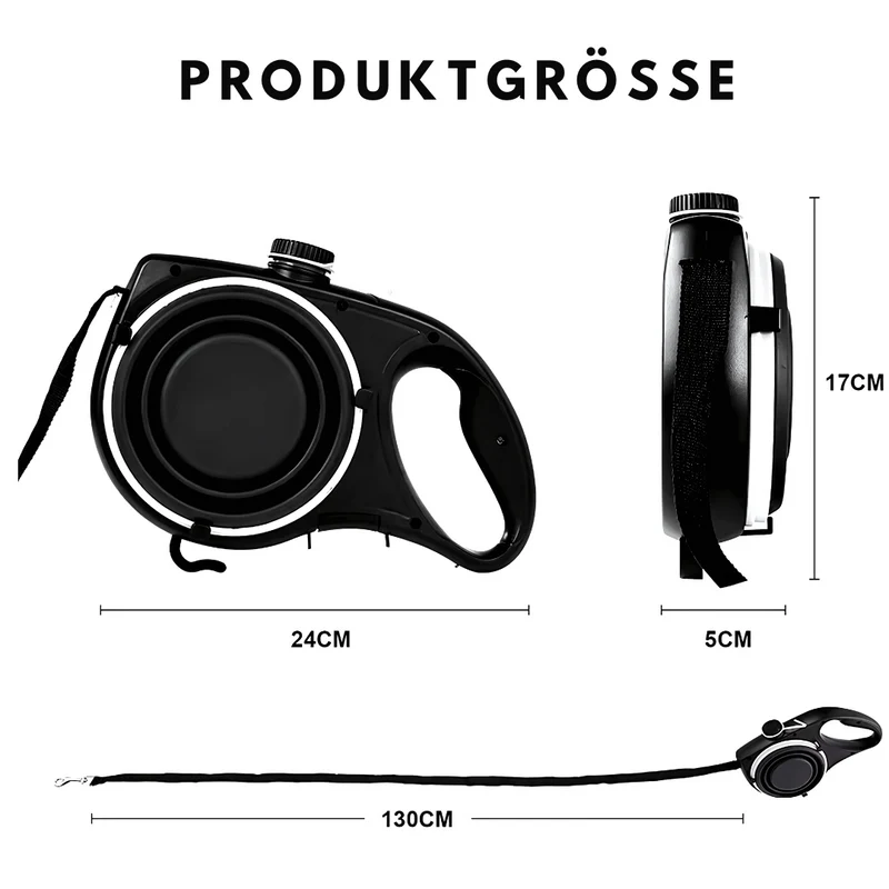 3-in-1 Hundeleine mit Mehrfachfunktion
