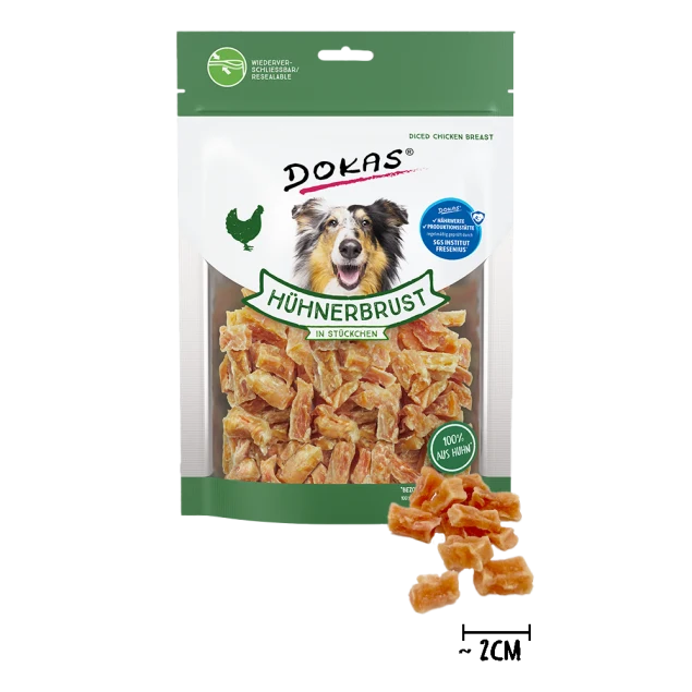 Dokas Hunde Snack Hühnerbrustfilet in Stückchen