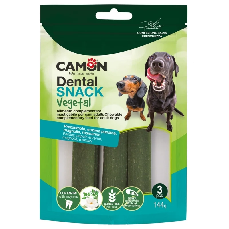 CAMON Veggie Dental Snack Enzysticks – Veganer Hundesnack für Zahnpflege