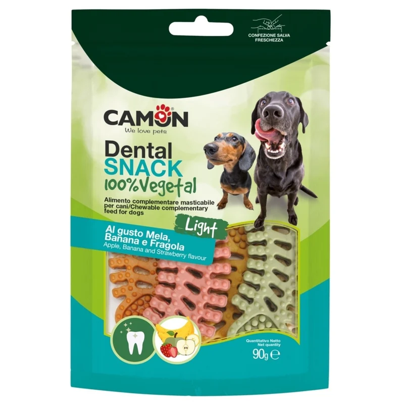 CAMON Veggie Dental Snack Fischgräte – Veganer Hundesnack zahnpflegend