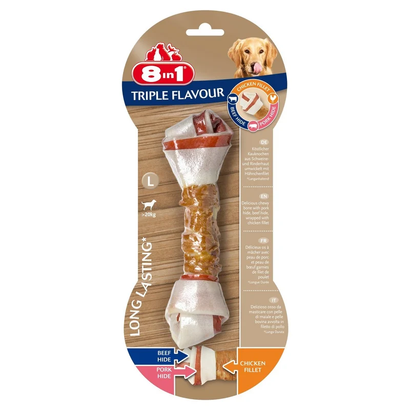 8in1 Triple Flavour Kauknochen