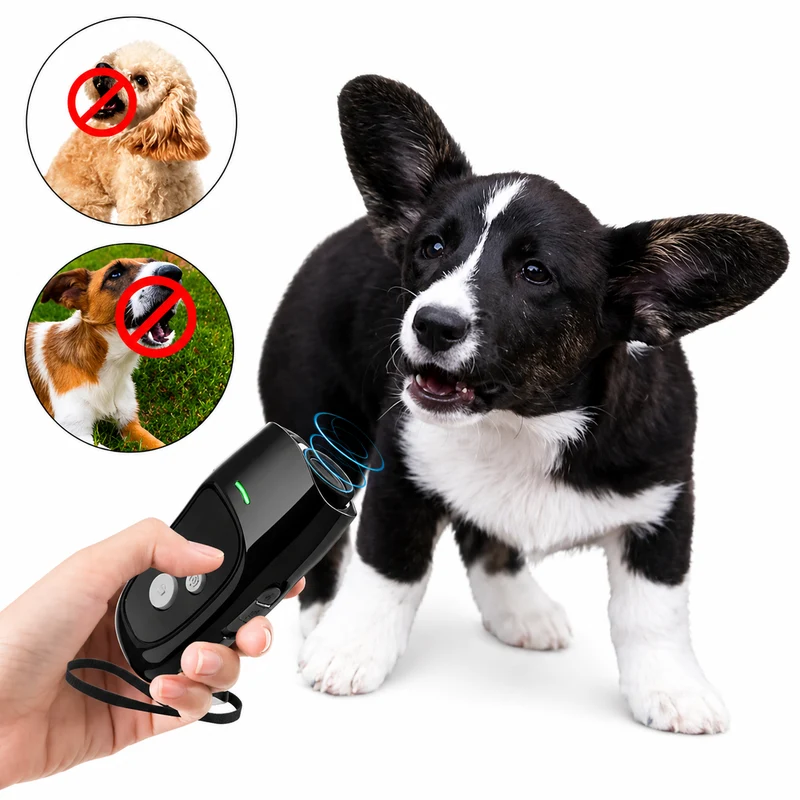 Ultraschall Hunde-Anti-Bell-Gerät mit LED-Licht & USB-Aufladung