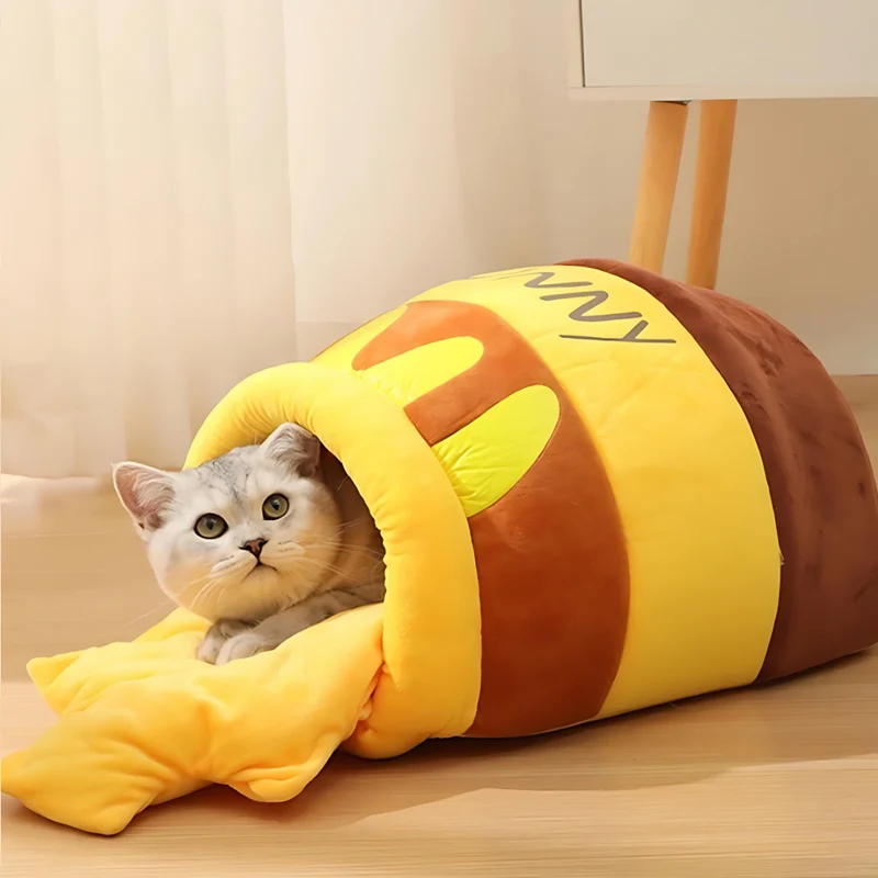 Kuscheliges Haustierbett für Katzen & kleine Hunde