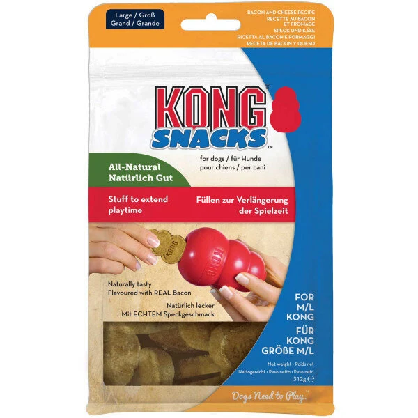KONG Snacks – Hundekekse für KONG Classic | Hühnerleber, Speck & Käse, Erdnussbutter