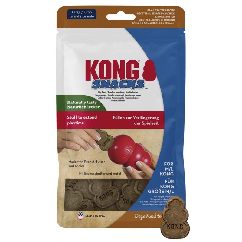 KONG Snacks – Hundekekse für KONG Classic | Hühnerleber, Speck & Käse, Erdnussbutter