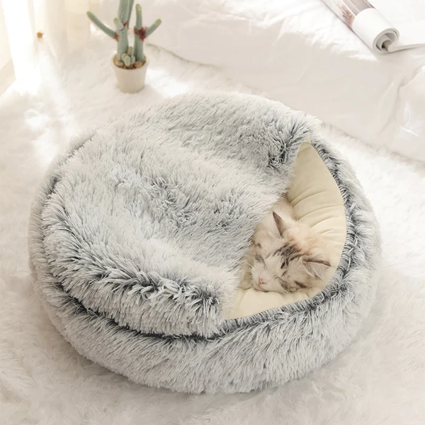 Katzenplüschbett