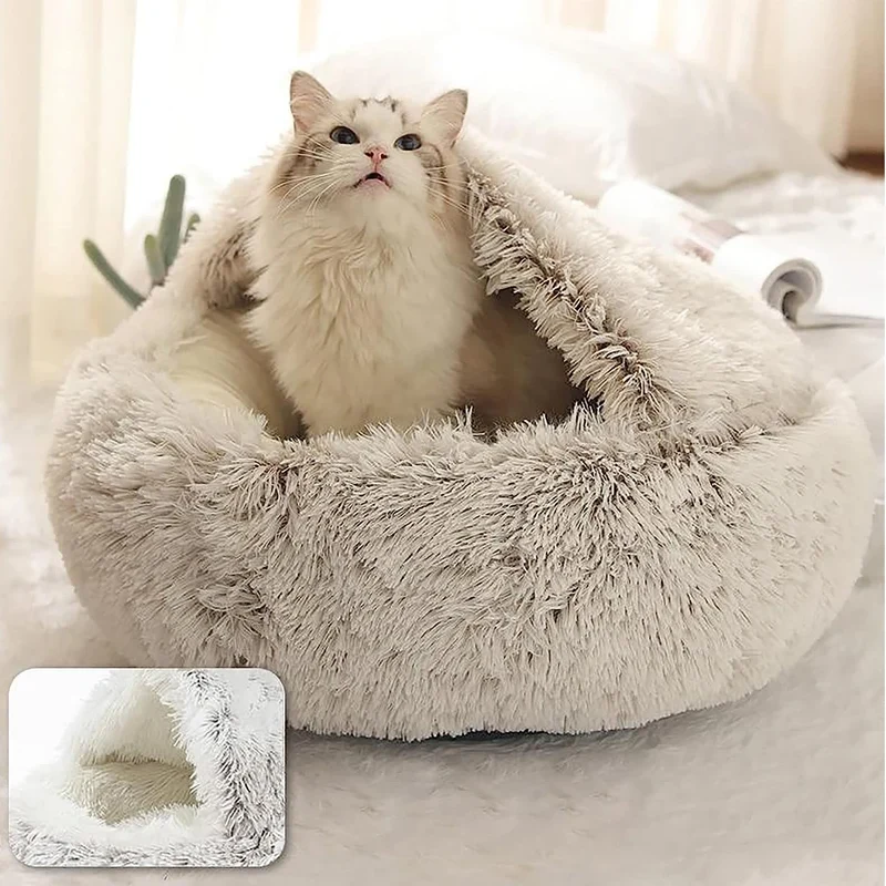 Katzenplüschbett