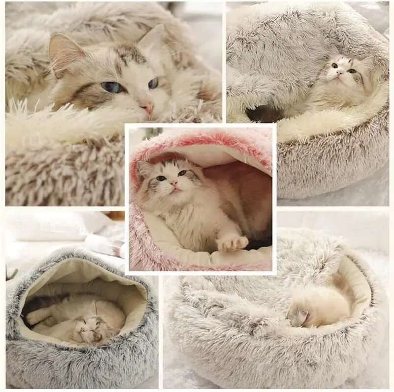 Katzenplüschbett