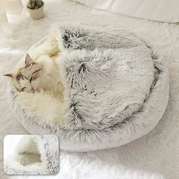 Katzenplüschbett