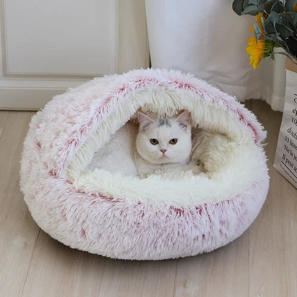Katzenplüschbett