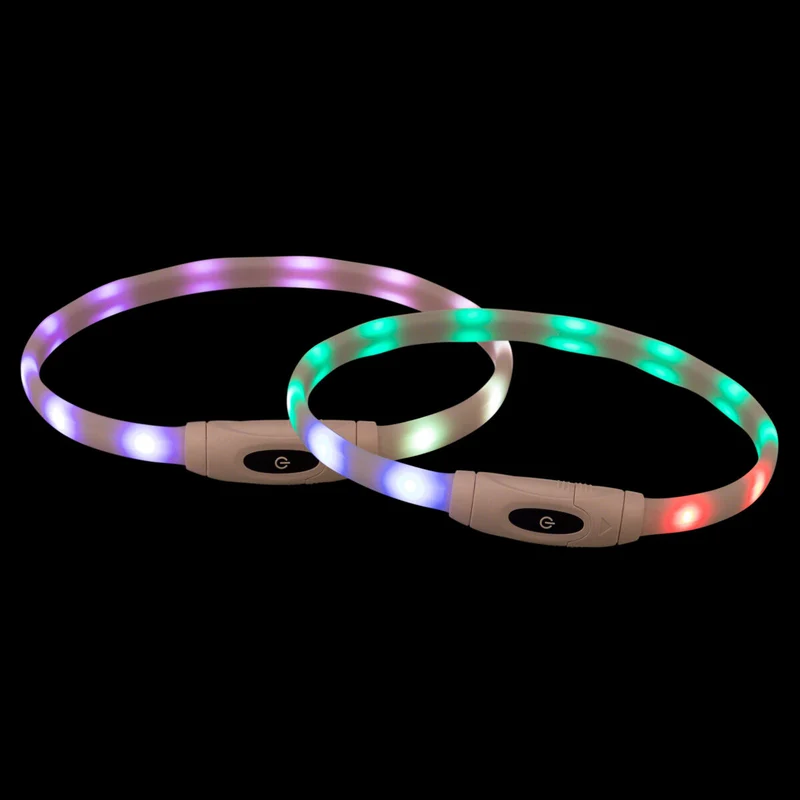 multicolor Leuchthalsband mit 9 Modi, wiederaufladbar