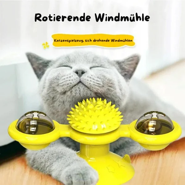Windmühlen-Katzenspielzeug mit Zahnpflege