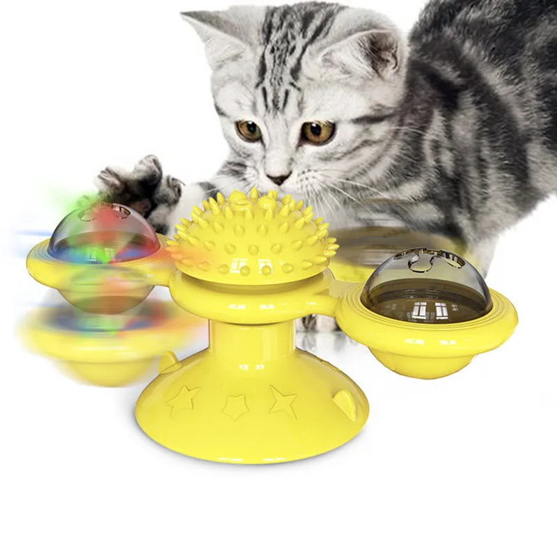 Windmühlen-Katzenspielzeug mit Zahnpflege