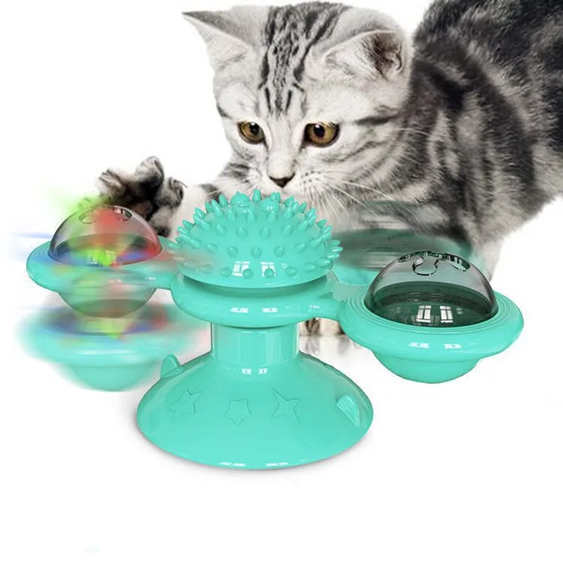 Windmühlen-Katzenspielzeug mit Zahnpflege