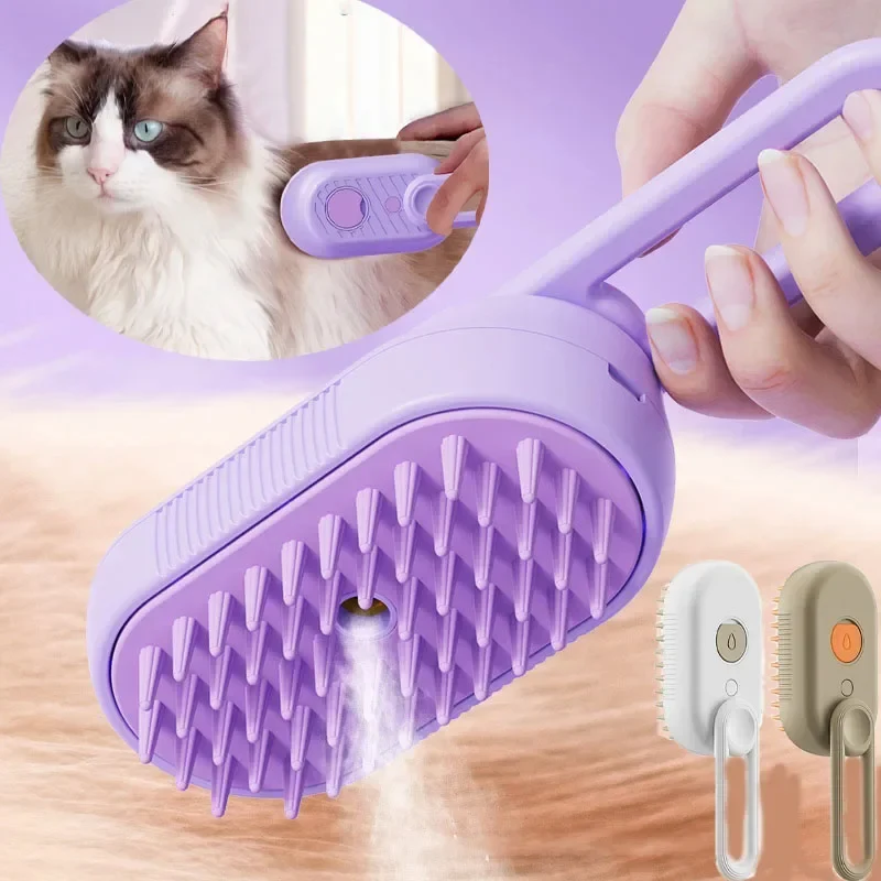 3-in-1 Elektrische Dampfbürste für Hunde & Katzen