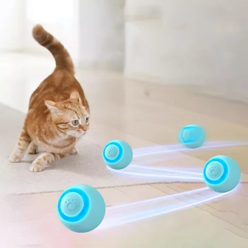 Bewegungsaktiver LED-Spielball für Katzen & kleine Hunde