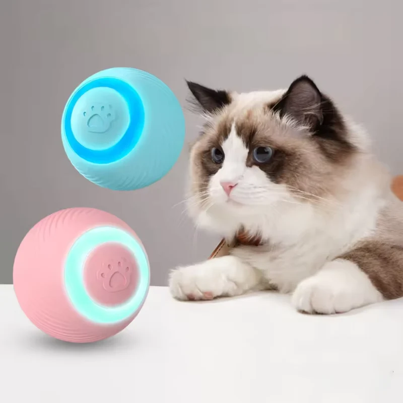Bewegungsaktiver LED-Spielball für Katzen & kleine Hunde