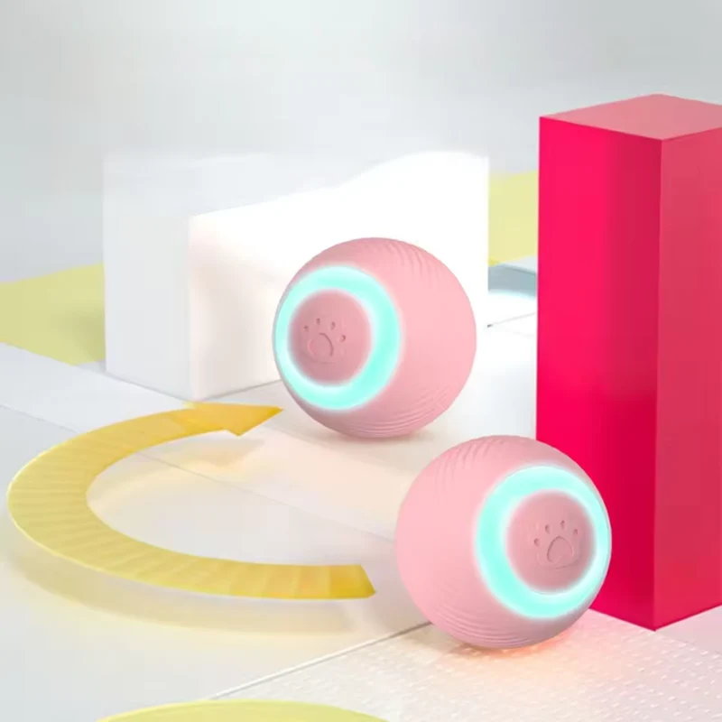 Bewegungsaktiver LED-Spielball für Katzen & kleine Hunde