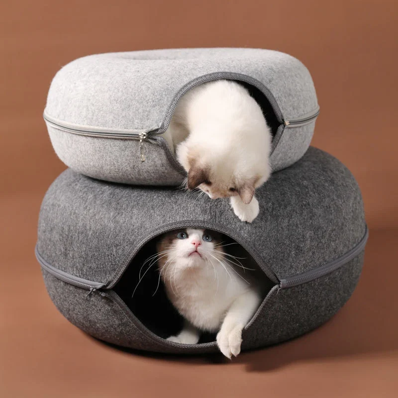 Premium Filz-Katzenbett für zwei Katzen