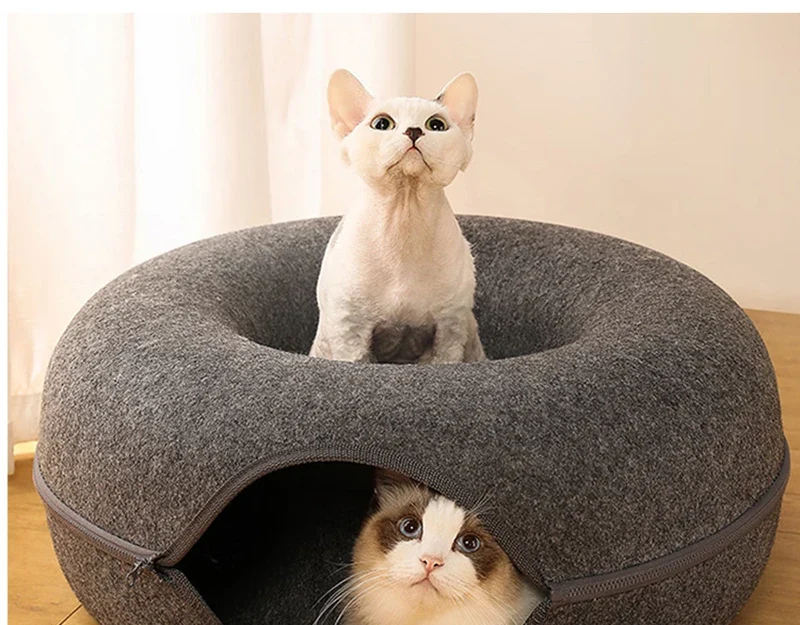 Premium Filz-Katzenbett für zwei Katzen