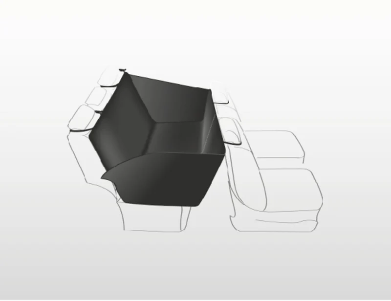 teilbare Autoschondecke mit Seitenteilen 2in1