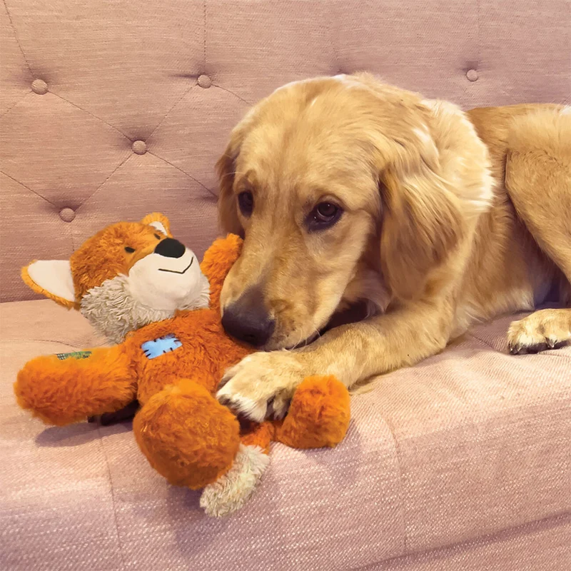 KONG Wild Knots Fuchs – Plüsch-Hundespielzeug mit Seilskelett | Zerr & Kuscheln