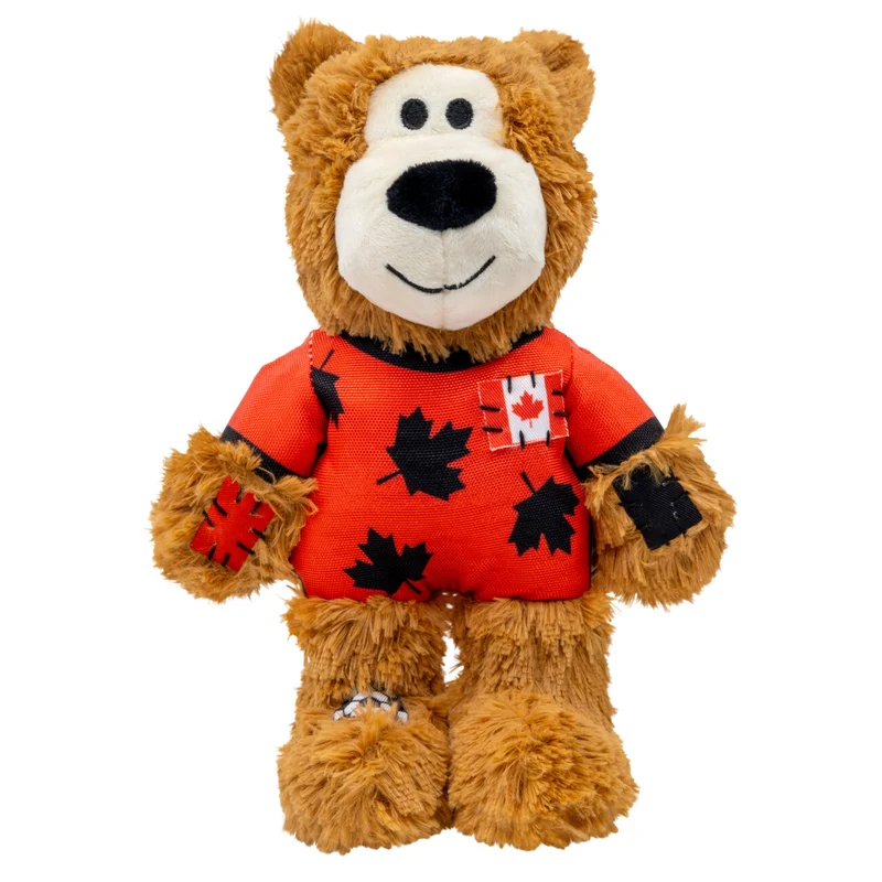 KONG Wild Knots Nation Sport Bear – Plüsch-Hundespielzeug im Fussball-Trikot