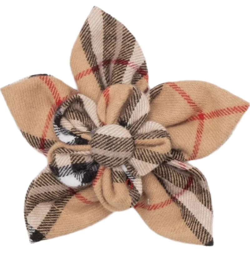 Tan Plaid Flower