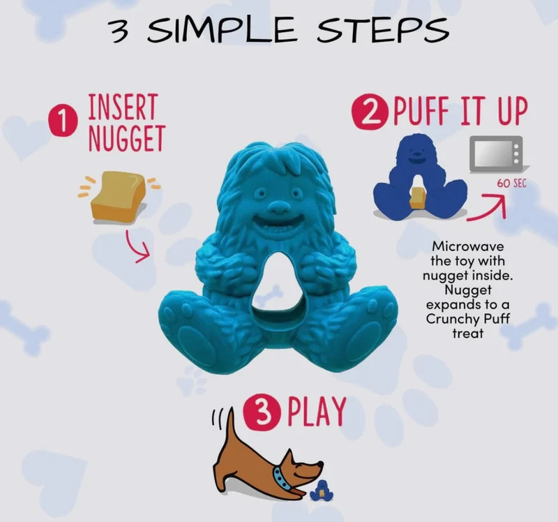 Yeti Dog Chew Puff & Play Hangry Yeti