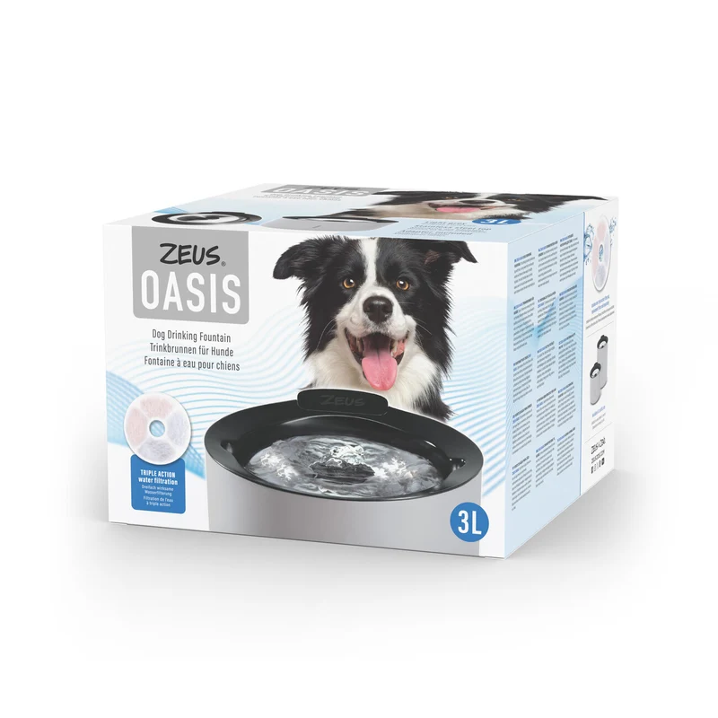 Zeus Oasis Trinkbrunnen für Hunde 3L oder 6L Volumen