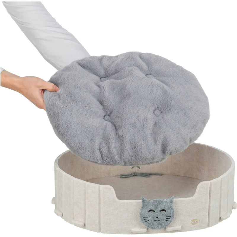 TRIXIE Bett Emelie – Kuscheliges Katzenbett für süße Träume