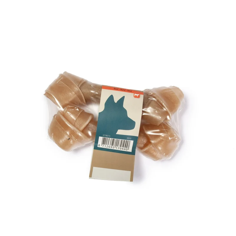 Beeztees Kauknoten Rinderhaut für Hunde