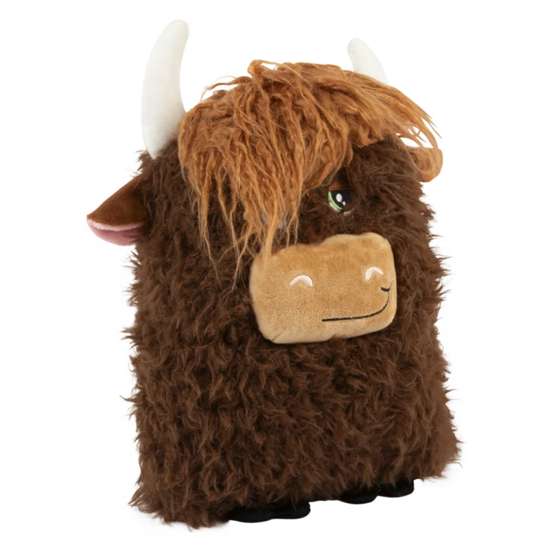KONG Comfort Jumbo Highland Cow XL – Großes Plüsch-Hundespielzeug | 44,8 cm