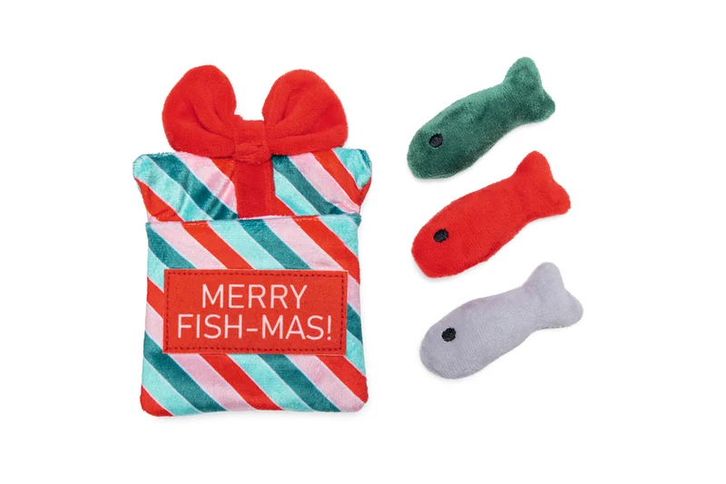 Beeztees Xmas Fish-Mas – Katzenspielzeug mit Knisterfolie