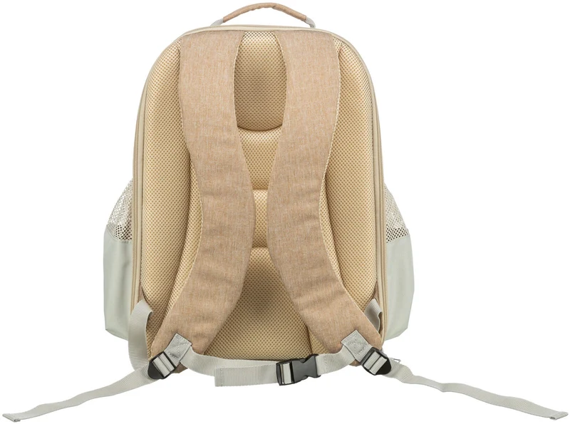 Hunderucksack Willow mit gepolsterten Schultergurten und Bauchgurt, beige/sandfarben