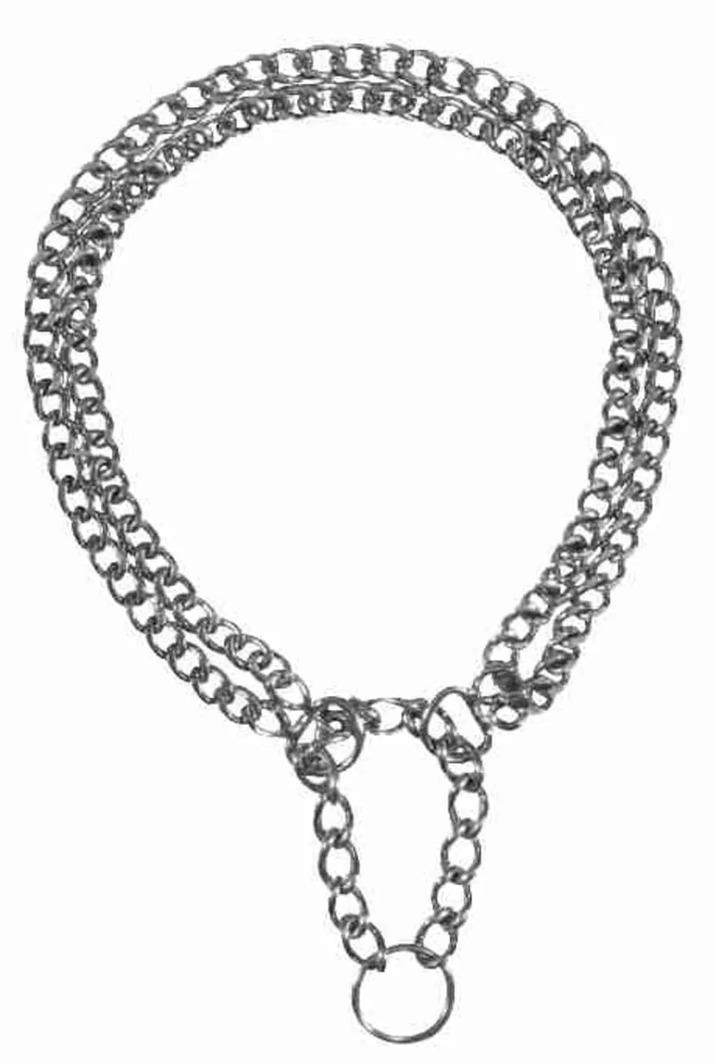 Zug-Stopp-Kettenhalsband, 2-reihig