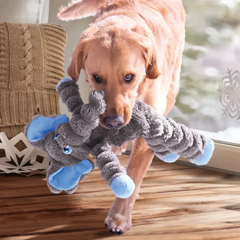 KONG Shakers Crumples XL – Plüsch-Hundespielzeug mit Knister & Quietscher | Hase, Elefant & Faultier