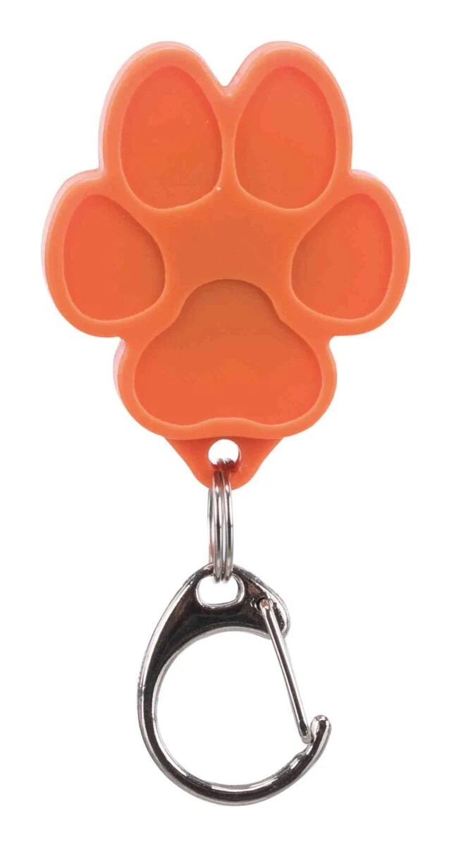 USB-Leuchtanhänger für Hunde in Pfotenform mit Karabinerhaken