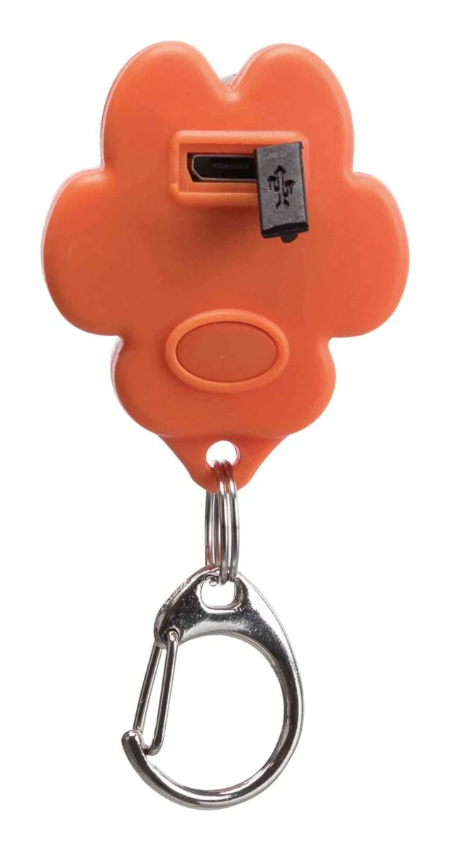 USB-Leuchtanhänger für Hunde in Pfotenform mit Karabinerhaken