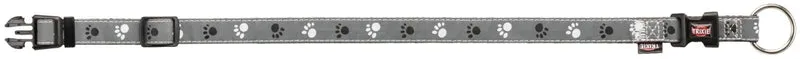 reflektierendes Hundehalsband Siver Reflect mit Pfotenprint